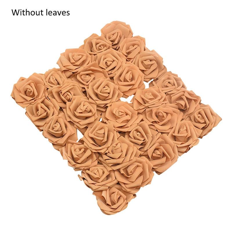 25Heads 8CM Artificial PE Foam Rose Flowers Bride Bouquet Flower For Wedding Party Decorative Scrapbooking DIY Flower