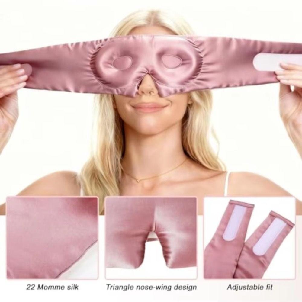 Breathable Mulberry Silk Sleep Mask Adjustable Light Blocking Mask New Sleeping Blindfold Sleeping