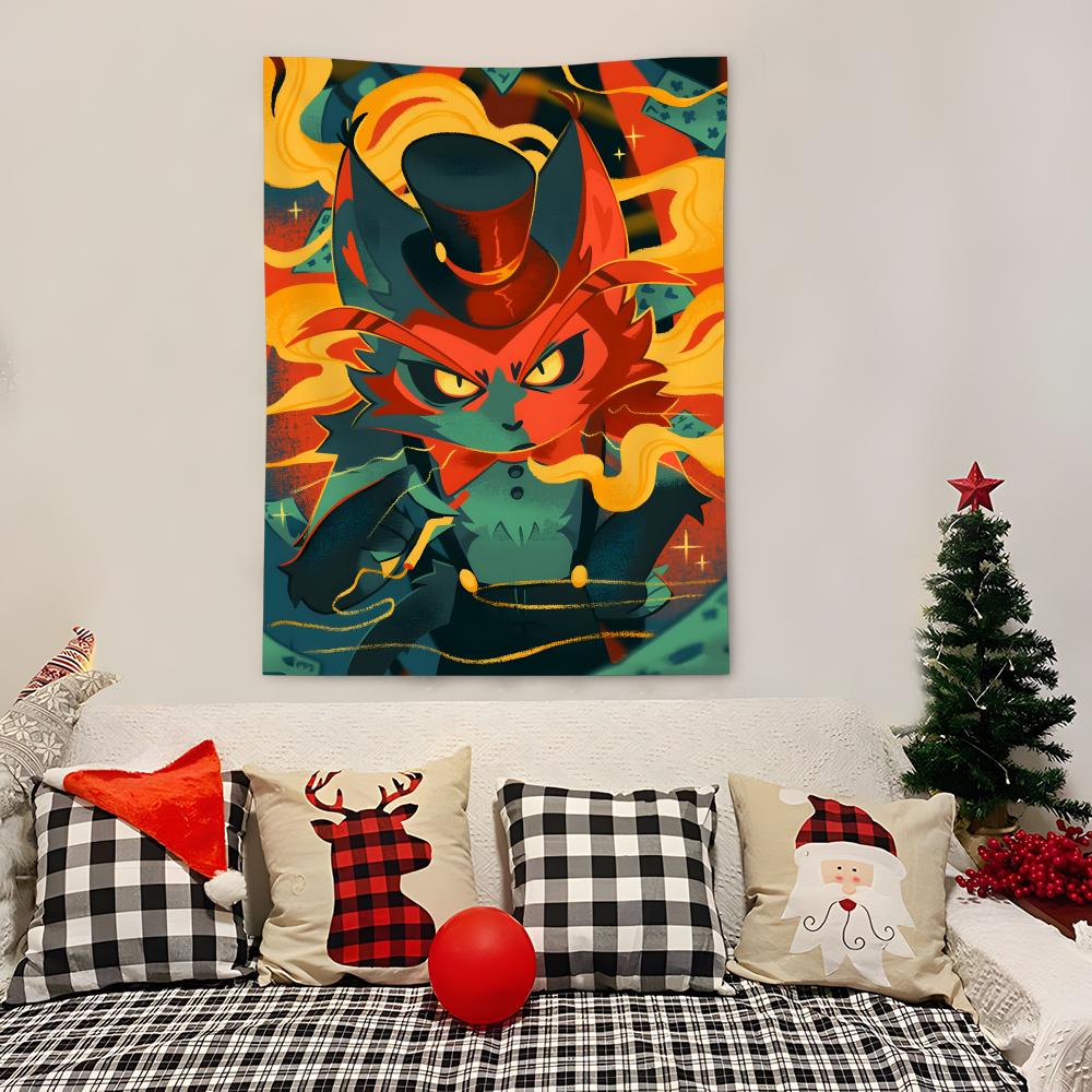Anime Hhazbin Hotel Husk Tapestry Decoration Art Microfiber Background For Bedroom Living Bar Garden Outdoor Festival