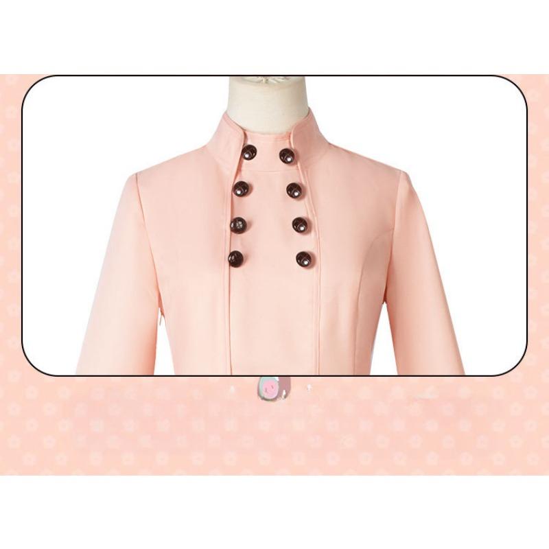 Anime Spy × Family Cosplay Princess Thorns Yor Forger Pink Trench Coat Cosplay