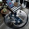 Cartoon Print Round Area Rug,Carpet Rug for Living Room Bedroom Sofa Playroom Decor,Non-slip Floor Mat