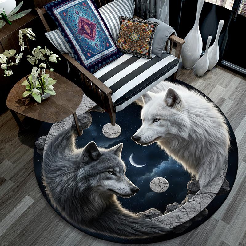 Cartoon Print Round Area Rug,Carpet Rug for Living Room Bedroom Sofa Playroom Decor,Non-slip Floor Mat