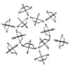100Pcs Antique Silver Bow and Arrow Charms Alloy 1.02*0.99inch Archery Charms Bow and Arrow shape Bracelets