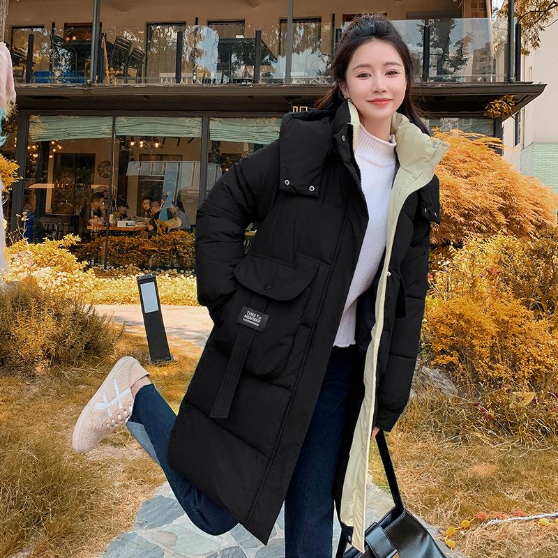 Women's mid-length down jacket new autumn and winter thick warm loose simple