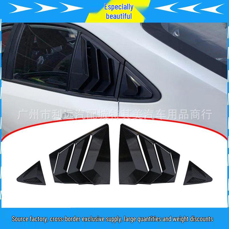 Decorative Window Blinds Sticker for 2020-2021 Corolla Levin, Rear Sunshade Trim Matte Black