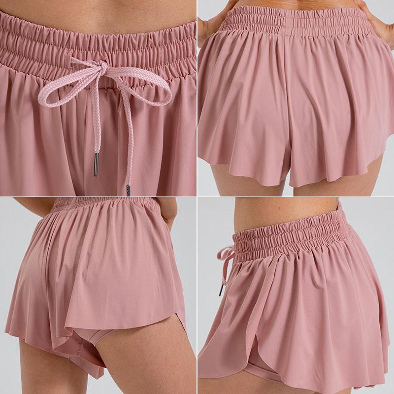 Frauen Athletische Sport Fitness Yoga Shorts Laufen Niedliche Flowy 2 In 1 Tennis Beach Volleyball Baseball Kurze Culottes