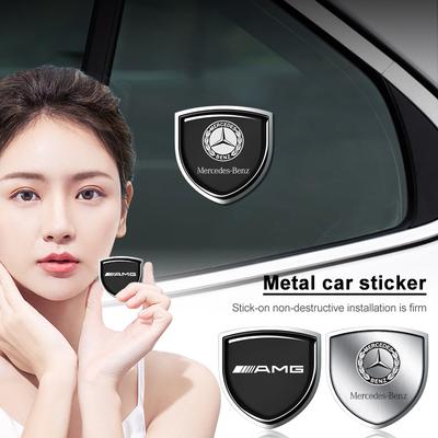 1 Stück 3D Metall Auto Türschild Emblem Auto Karosserie Abzeichen Aufkleber Für Mercedes Benz W247 W212 W213 W205 AMG W177 V177 W176 GLA GLC X253 W166
