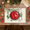 11.81*17.72inch Christmas Ball Pine Branch Pine Cone Snowflake Placemats, of 4/6, Suitable for Kitchen Table Holiday Party Decoration.