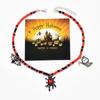 Halloween Necklace Funny Pumpkin Ghost Cat Pendant Horror Contrasting Color Rice Bead String Chain Collarbone Chain