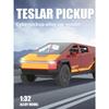 Maßstab 1/32 Tesla Pickup Truck Legierungsmodell Kinderauto Spielzeug Rückzug Sound Licht Zweitürer Auto Druckguss Spielzeug Festivalgeschenk