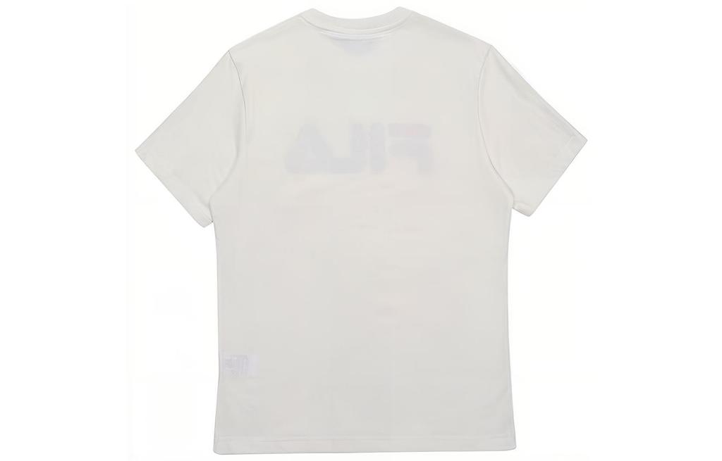 Men's FILA T-Shirts Men's White Crew Neck Moderate Straight Fit