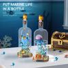 391Pcs Light-Up Message In A Bottle Eco-Tank Model Assembly Toy Home Decor Moc Building Blocks Set Kids Birthday Gift