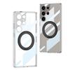 Phone Case for Samsung Galaxy S25 S24 S23 Ultra Clear Magnetic Holder Protective Shockproof Transparent Ring Kickstand Cover