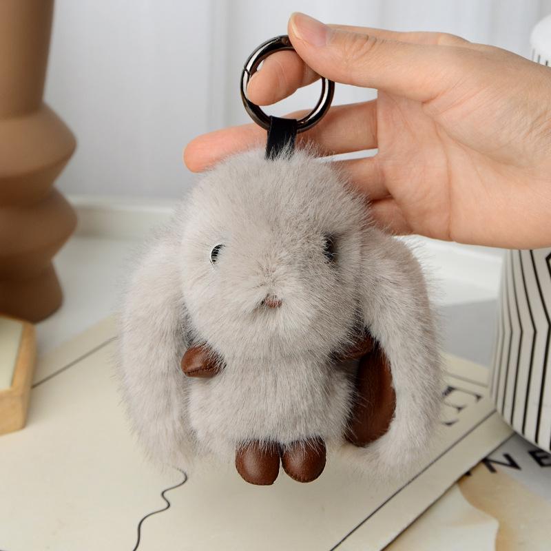 Adorable Rabbit Faux Fur Keychain Plush Doll Bag Charm