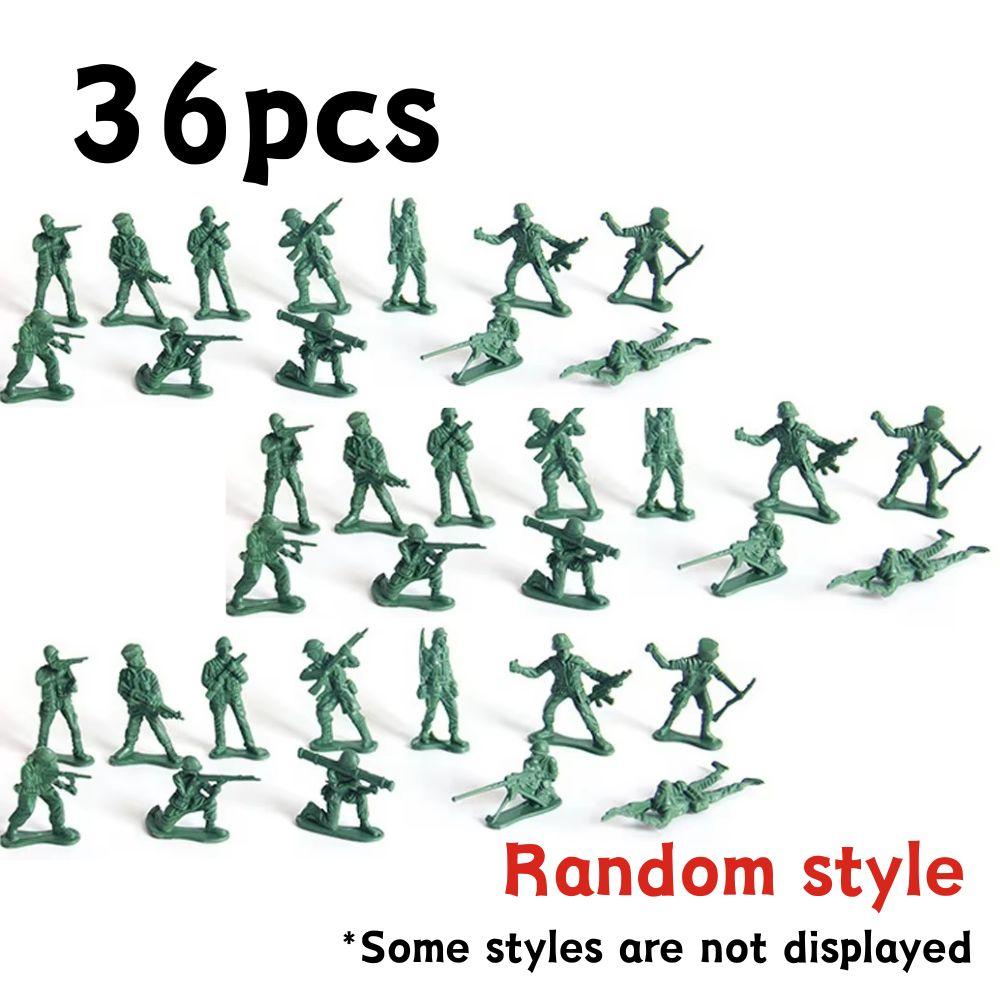 12/36pcs 5cm Plastic Soldier Figurin Sand Table Exercise Military Model Scene Props Desktop Decoration Collection Gift YMY