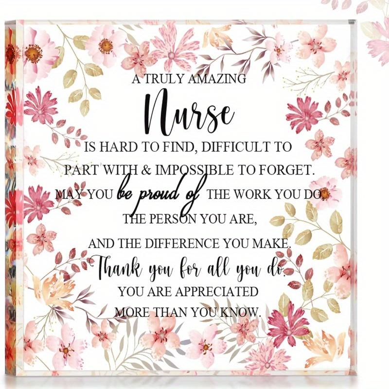 Kathfly Nurse Appreciation Gift - Floral Acrylic Centerpiece with Photography Utility чистый
