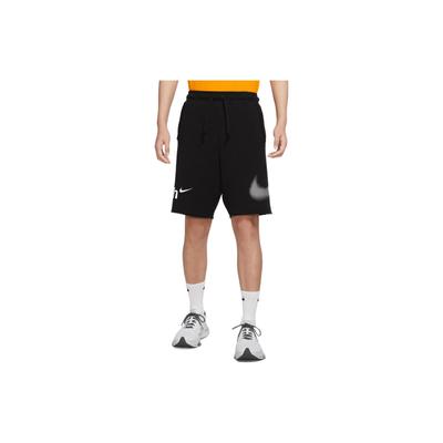 Casual Sport Shorts With Large Logo Print Men Bottoms Black DX6310-010