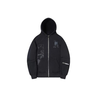 Li Ning X PLEASURES Sweatshirts Unisex Black Hooded Moderate Regular AWDTC03-1