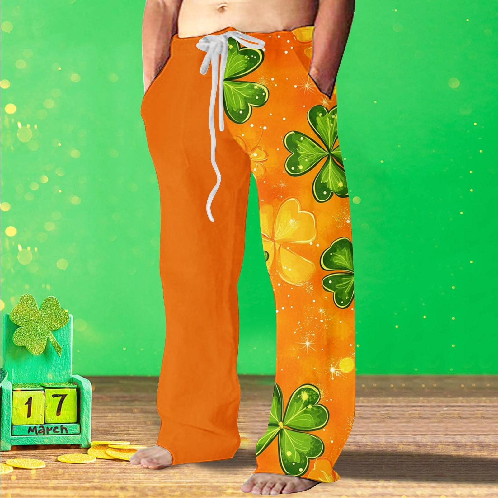 

улица. Мужские брюки с принтом Patrick s XL оранжевый