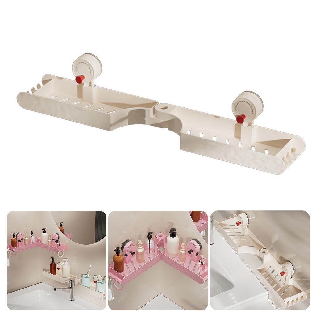 Badezimmer Duschablage mit starkem Saugnapf Badezimmerregal Kein Bohren erforderlich Mehrzweck-Saugnapfregal zur Aufbewahrung