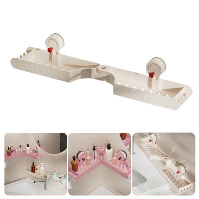 Prateleira de banheiro com ventosa forte, prateleira de banheiro sem necessidade de furadeira, prateleira com ventosa multiuso para armazenamento