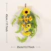 Easy To Install Faux Sunflower Wall Hanging Ornament Green Plant Decoration for Home or Commercial Space
