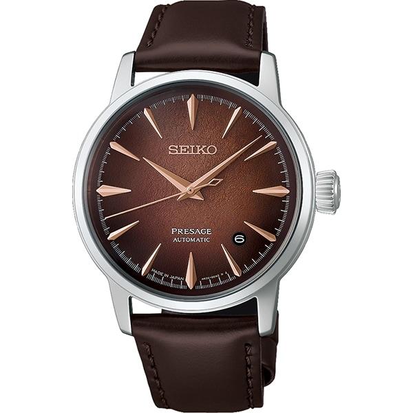 Seiko Presage COCKTA Series Men's Automatic Wrist Watch - Silver / Brown SARY271 HCB003J Gift Casual Business Sports Student