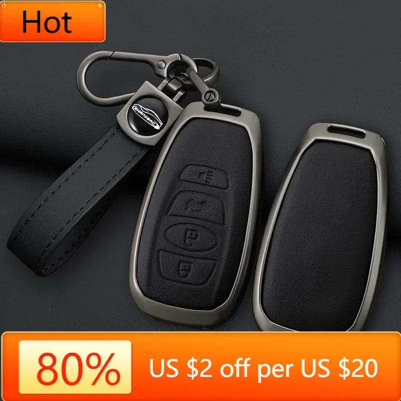 Interior Mouldings Zinc Alloy Leather Car Key Case Cover For Subaru BRZ STI XV SV Forester Legacy Outback Crosstrek Impreza WRX