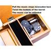 Birch Piano Music Box with Round stool and Jewelry storage for Christmas/Birthday/Valentine's Day, Tone: CANON