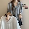 2026 Plus Size V-Neck Short-Sleeve Slimming T-Shirt for Women - Loose Fit, Flaw-Hiding Summer Fashion Top