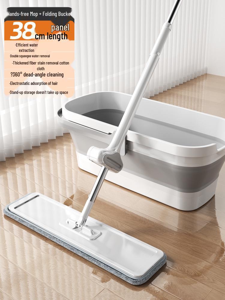 Hands-Free Large Rotating Mop for Home - Dual-Purpose Floor Cleaner