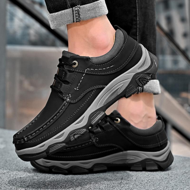Men's Thick-soled Leather Shoes Men's Outdoor Leisure Hiking Shoes Sports Shoes