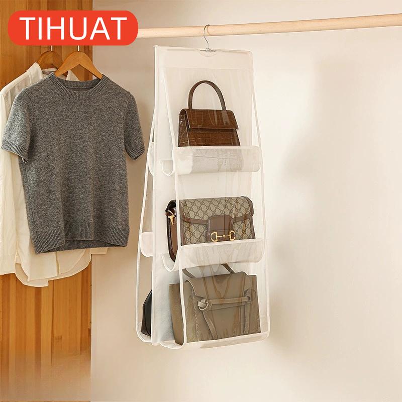 6 Pockets Hanging Bag Wardrobe Organizer Storage Bag Door Wall All Shoe Bag with Hanger
