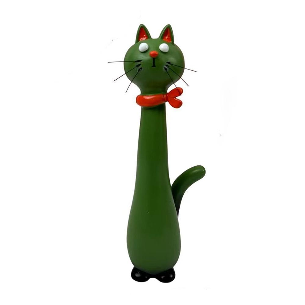 

Cartoon Cat Shaped Flower Planter Handcrafted Cat Bud Vase Resin Cat Flower Holder Garden Decor Style C