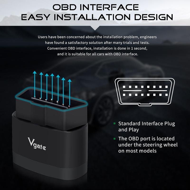 Vgate iCar Pro 2S OBD2 Diagnostický nástroj ELM327 Bluetooth 5.2 Auto skener Podpora Android/IOS V2.3 Auto skener
