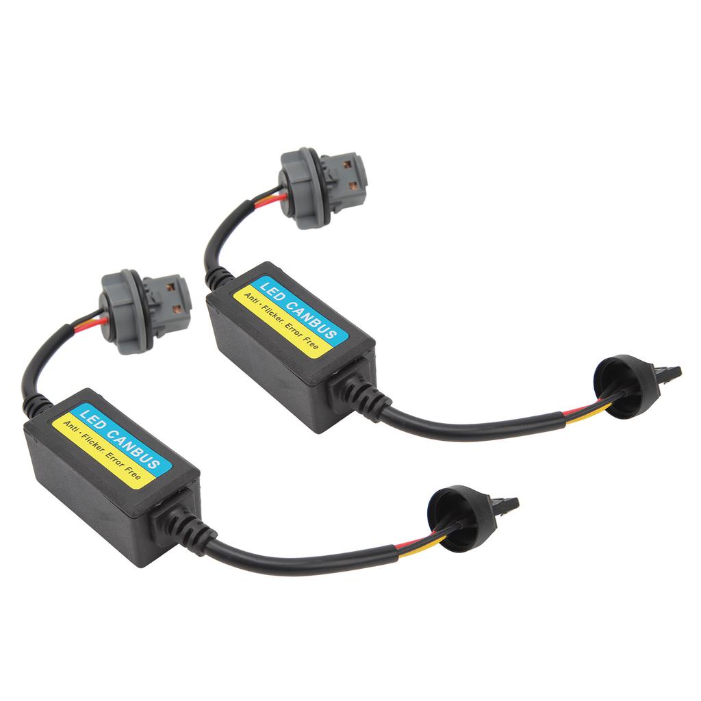 2 Stück Bremslicht-Decoder 12V Bremslampe Anti-Flimmern Fehlerlöschungs-Decoder für 7443 T20 Stecker