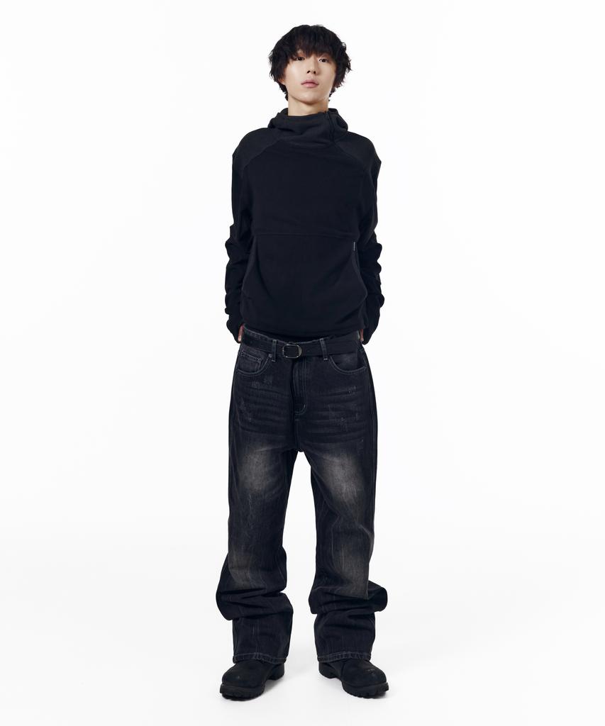 AAKAM Fleece Utility Hooded Long Sleeve (Black)