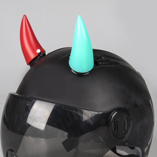 2Pcs Universal Glow Demons Horn Helmet Decoration for Night Riding Safety Personalized LED Helmet Lights USB Rechargeable Helmet Decoration