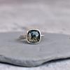 Genuine Moss Agate Ring Agate Handmade Ring Square Moss Agate Ring Healing Gemstone Ring Sterling Silver Ring Bridesmaid Gift