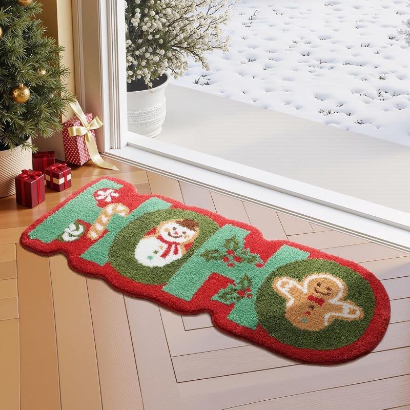 Christmas Floor Mat, Bathroom Water-absorbing Non-slip Floor Mat, Easy To Take Care of Floor Mat At the Entrance