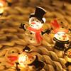 LED Christmas snowman pendant copper wire light string Christmas tree decoration scene atmosphere colorful lights