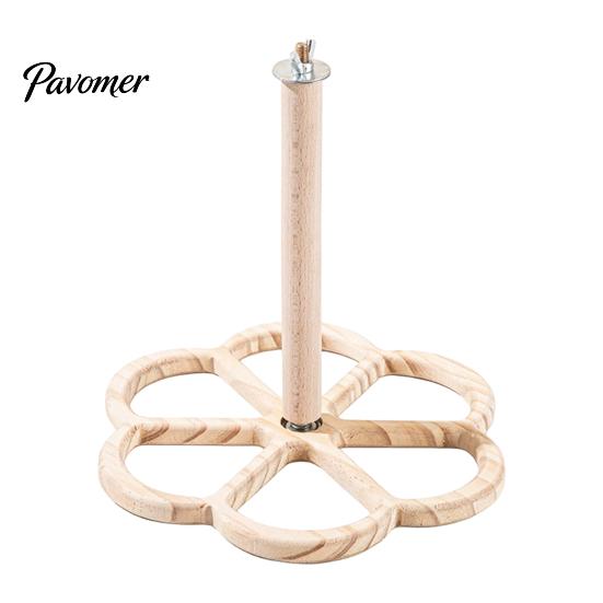 Bird Cage Entertainment Spinning Perch Toy, Rotating Parrot Wooden with Colorful Birdcage Accessories for Small Parrots Rope, Accessory Conures