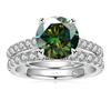 Bague Ringen Luxus D Farbe 3,0 Ct Moissanite Ring frauen Sterling Silber 925 Schmuck Vier Klauen Design Braut Sets Für Hochzeit
