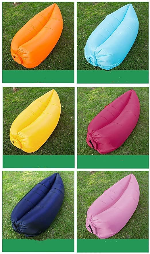 Fix U Indoor & Outdoor Sofa A (Pink) - Simply Inflate and Inflate! Inflated Size: 180-200cm x 70cm