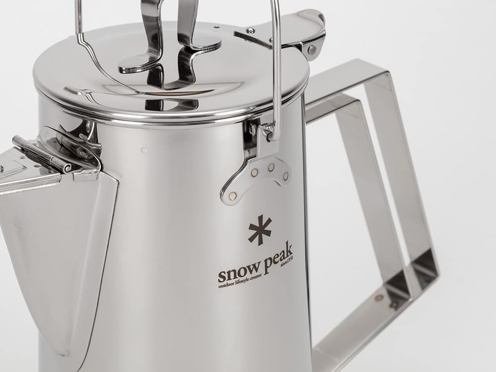 Snow Peak CS-270R Classic Kettle 1.8L Stainless Steel Campfire Direct Flame Boiling Water