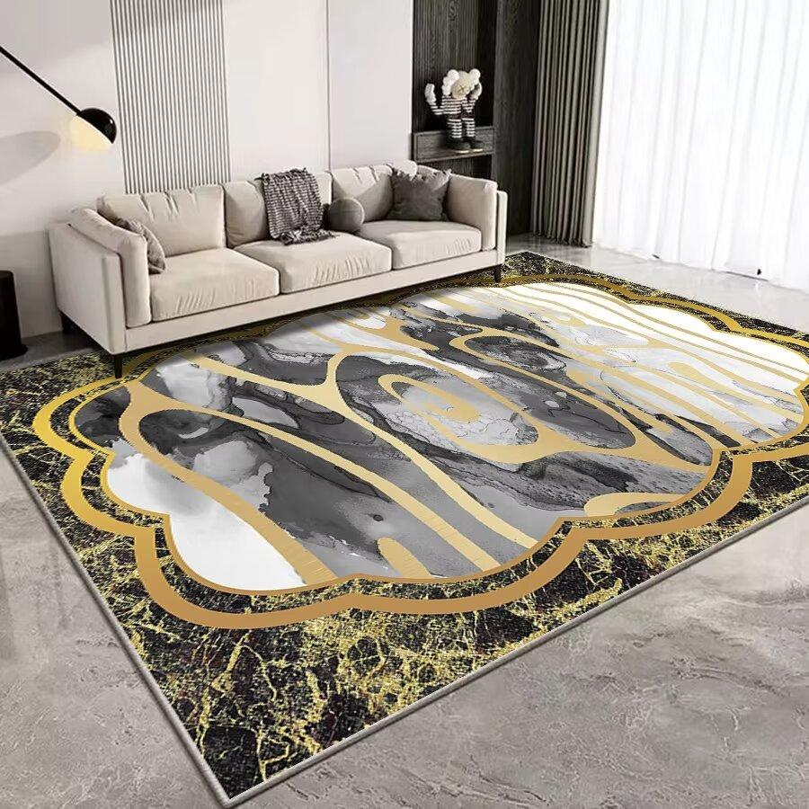 

Modern Large Golden Carpet Non-slip Rug for Living Room Bedroom Luxury Decoration Tapetes Area Rug Entrance Door Mat 60x90cm door mat