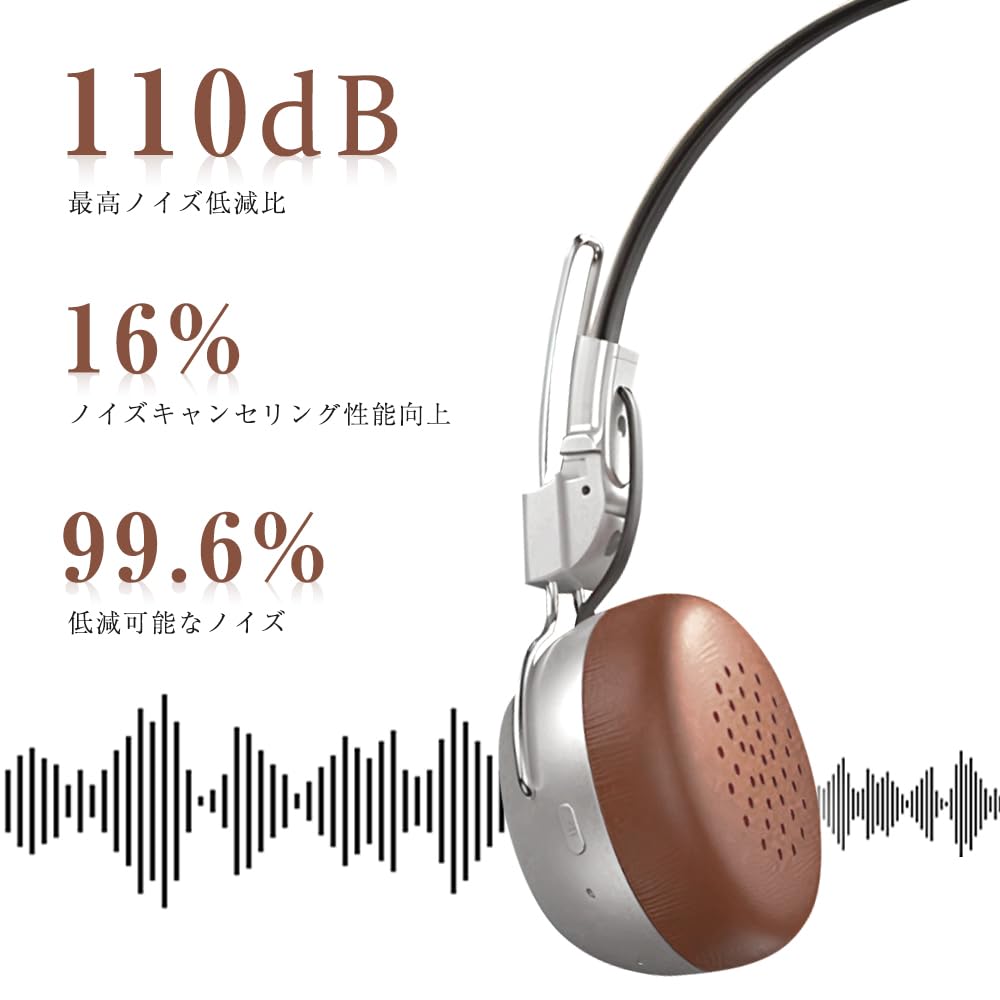 SLuB Bluetooth ANC Noise Cancelling Wireless Up to 60 Hours of Music Deep Lightweight No Dual Device Adjustable Sports Compatible with iPhone Android