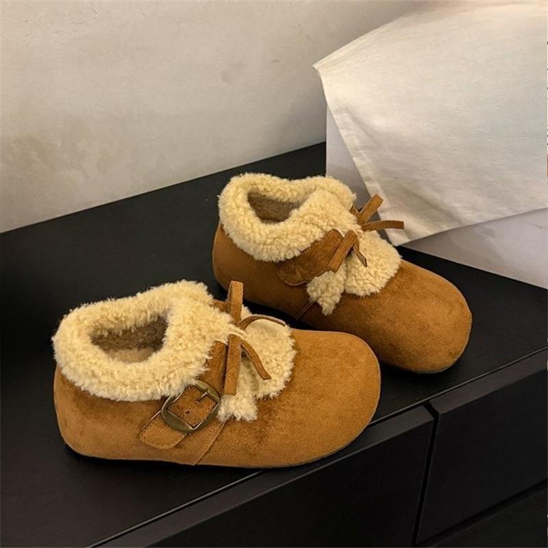 Retro Shoes, Autumn and Winter Snow Boots for Women, and Thickened Cotton Shoes