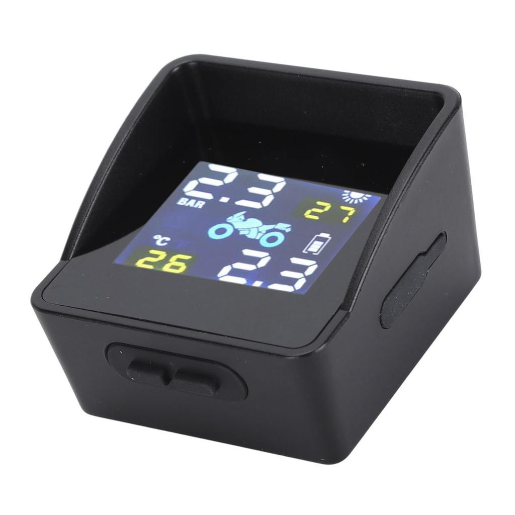 Motorcycle Tire Pressure Monitoring System Solar TPMS Bluetooth LCD Display Tire Alarm Sensor for