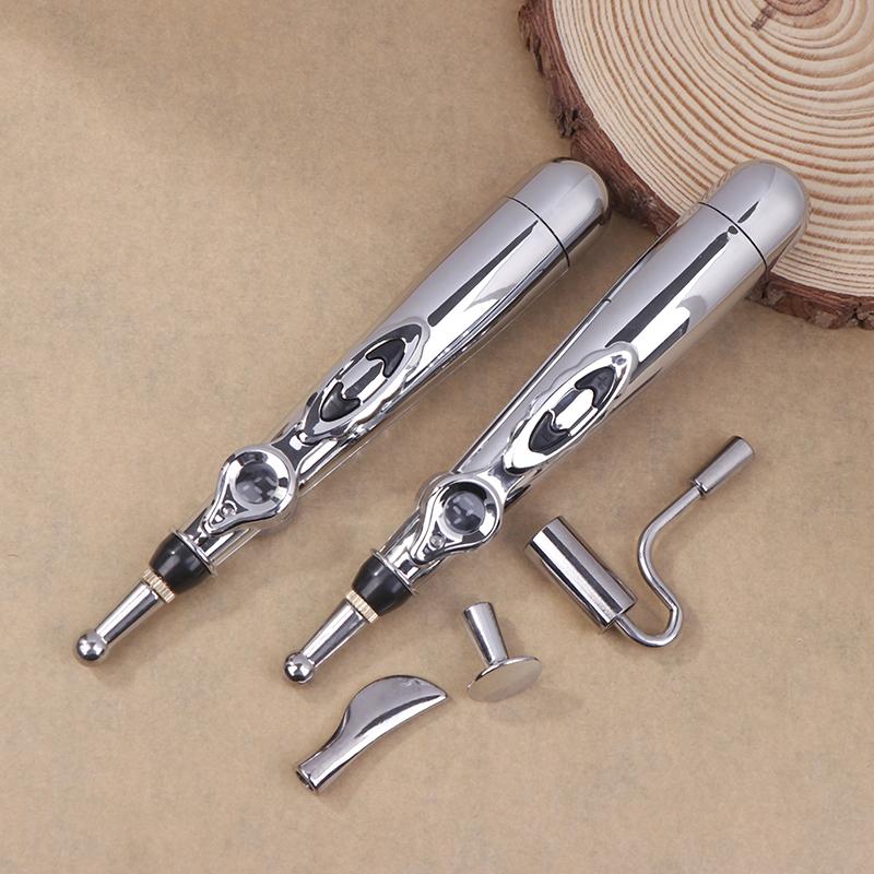 2/5 Heads Electric Acupuncture Pen Acupuncture Point Massage Pen Meridian Energy Massage Pen Pain Relief Massage Pen